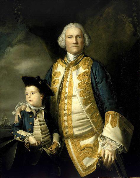 Sir Joshua Reynolds Portrait of Francis Holburne with his son, Sir Francis Holburne, 4th Baronet oil painting image